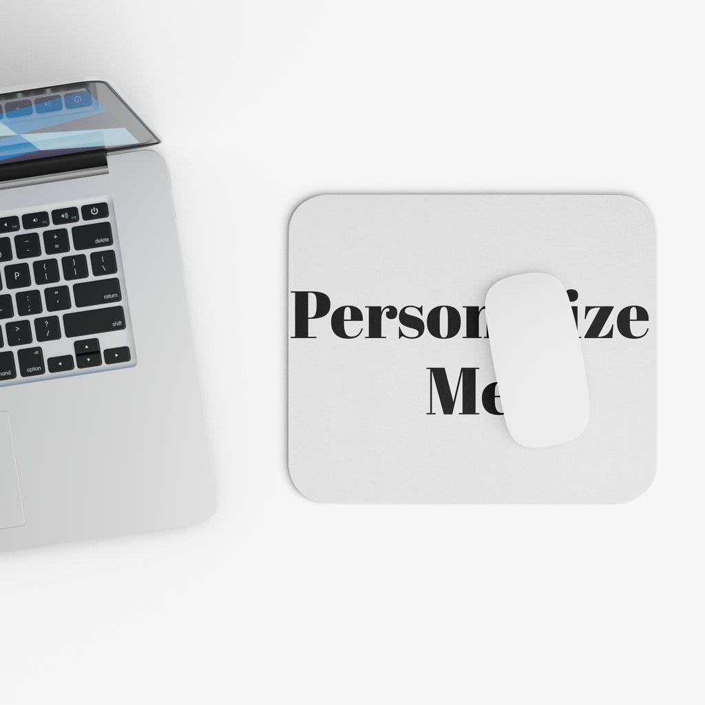Personalized Rectangle Mouse Pad — Custom Text Office Desk Mat